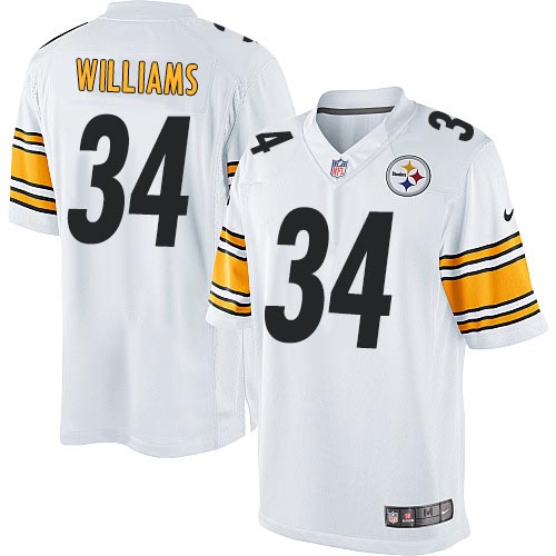 Men's Limited DeAngelo Williams Nike Jersey White Road - #34 NFL Pittsburgh Steelers